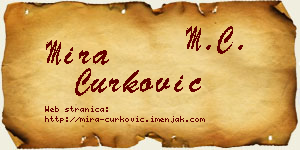 Mira Ćurković vizit kartica